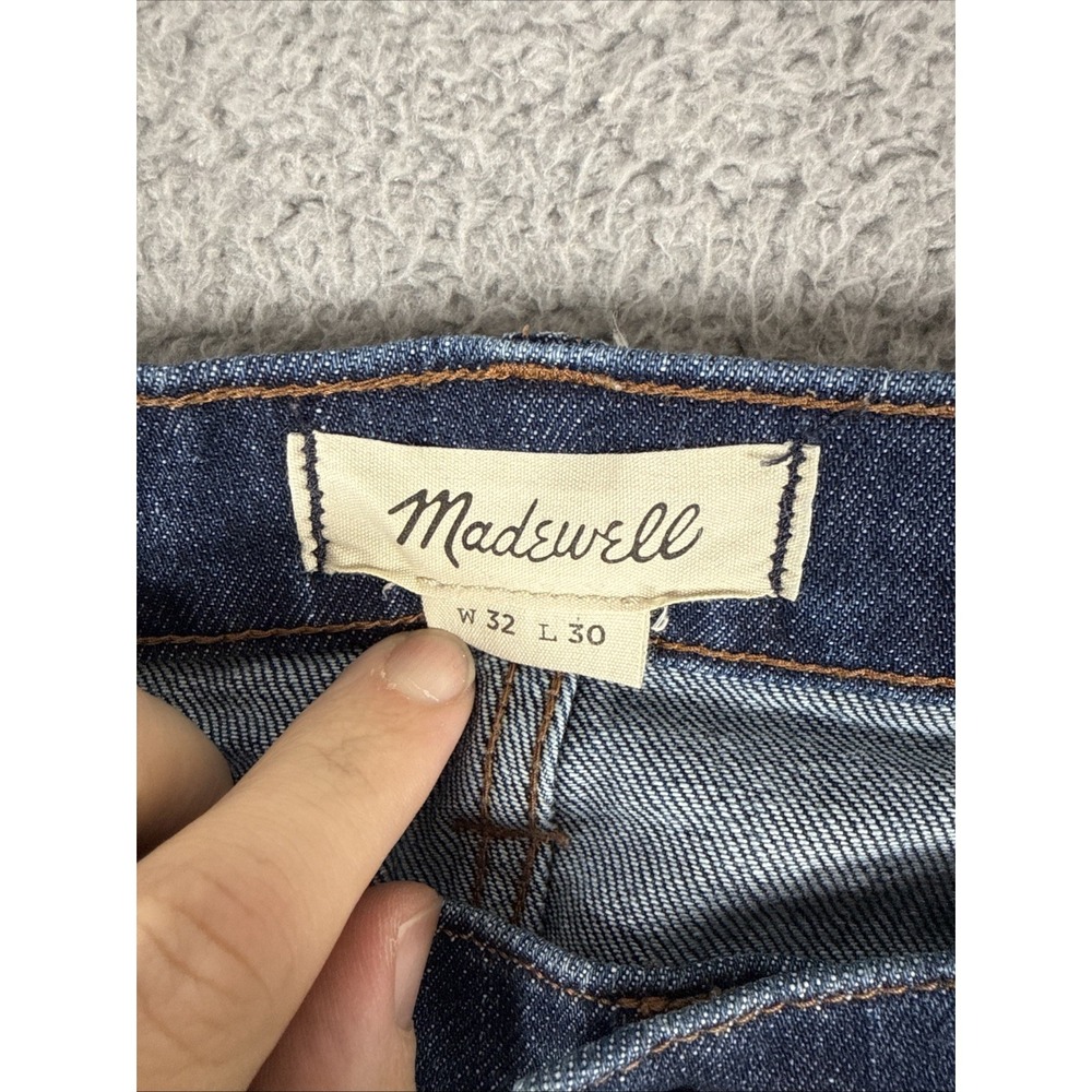 Madewell Jeans Men's 32x30 (34x30) Blue 1991 Straight Dark Wash Stretch Preppy - Picture 3 of 11